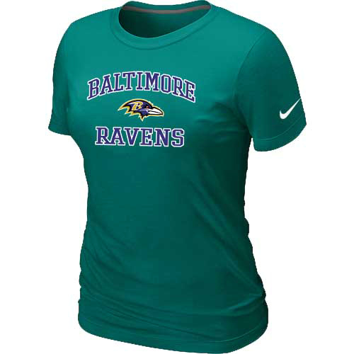 Nike Baltimore Ravens Women's Heart & Soul NFL T-Shirt - Light Green